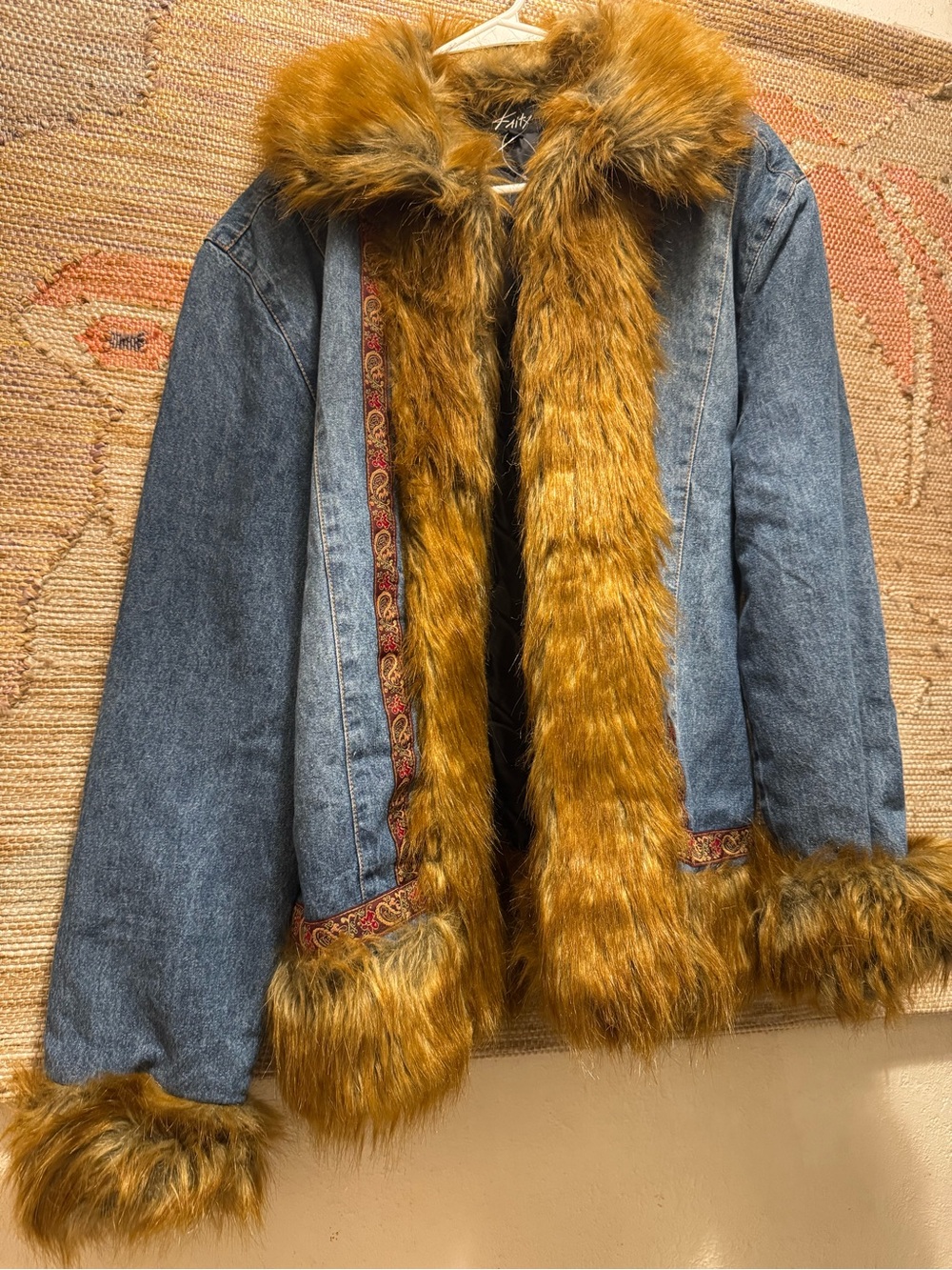 vintage Y2K "Penny Lane" style denim coat by the brand Kaity